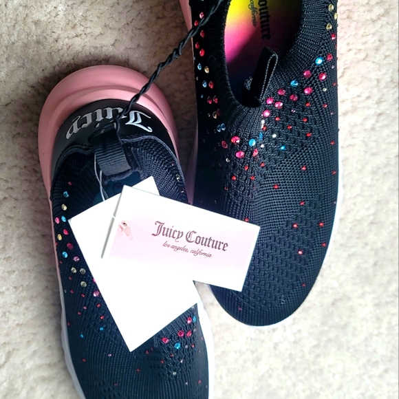 NWT Juicy Couture Malden Lane Pull-On Sequined Sneakers Size 5M - Picture 1 of 11
